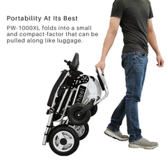 Foldawheel Lightweight Folding Electric Wheelchair - PW-1000XL