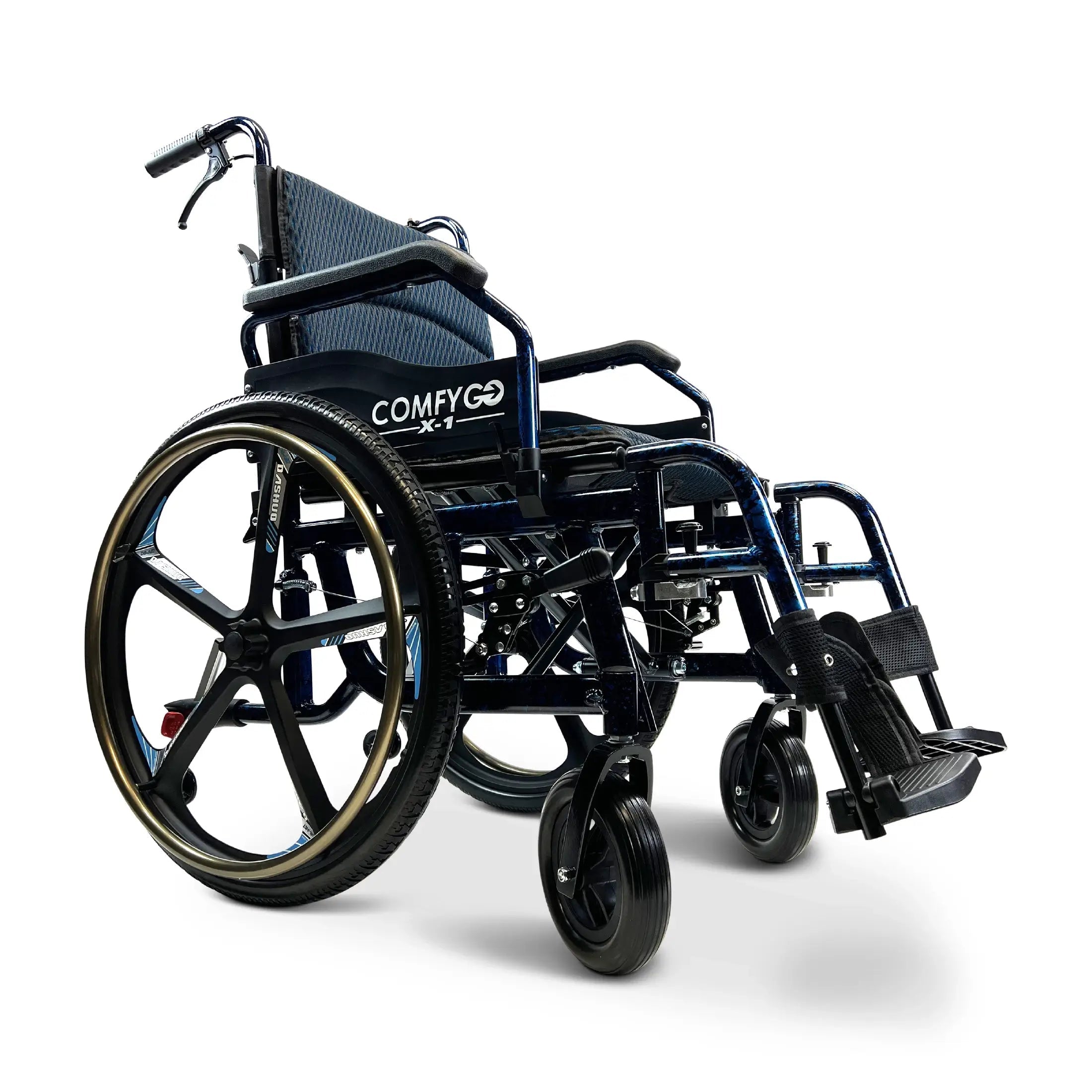 ComfyGO Lightweight Manual Wheelchair with Quick-Detach Wheels - X-1