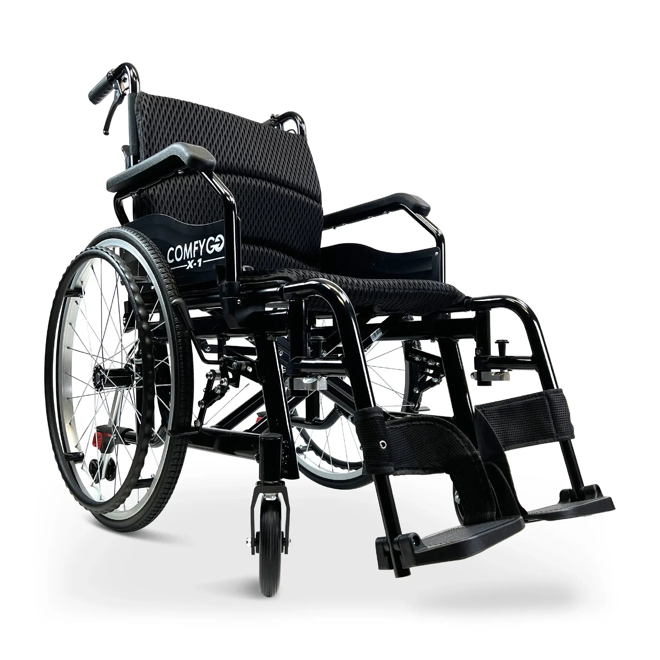 ComfyGO Lightweight Manual Wheelchair with Quick-Detach Wheels - X-1