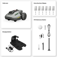 Mammotion YUKA mini 800H (0.2 acre) Perimeter Wire Free Robot Lawn Mower - Cutting Height: H Version 2.0"-3.5"