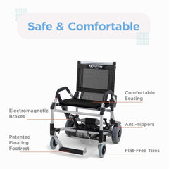 Journey Zinger Lightweight Folding Power Chair with Zero-Turn Dual-Lever Steering - 8300*