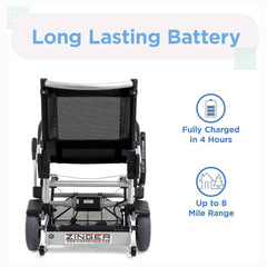Journey Zinger Lightweight Folding Power Chair with Zero-Turn Dual-Lever Steering - 8300*