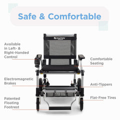 Journey Zoomer® Lightweight Folding Power Chair - 9017BL*