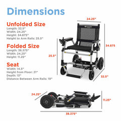 Journey Zoomer® Lightweight Folding Power Chair - 9017BL*
