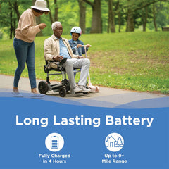 Journey Zoomer® Lightweight Folding Power Chair - 9017BL*