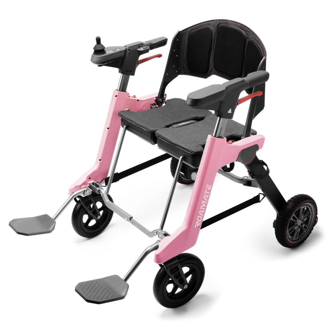 Enhance Mobility Roamate in pink, electric wheelchair mode