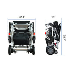 Foldawheel Ultra-Lightweight Folding Electric Wheelchair - PW-999UL