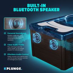 ANZZI 69 in. 1-Person 2-Jets All-in-One Cold Plunge and Hot Tub with Built-in Chiller, Lights, and WiFi in Blue - CP-CH7939BL