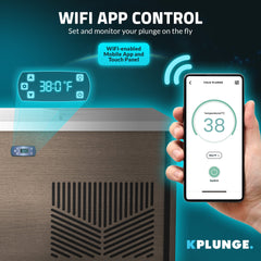 ANZZI Iroquois 67 in. 1-Person Mono-Jet All-in-One Cold Plunge Ice Bath/Hot Tub with Built-in Chiller/Heater in Chestnut - CP-CH6732N