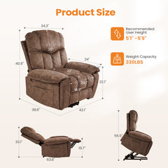 Vocic Electric Power Lift Recliner Chair - AX14