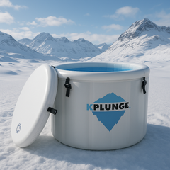 ANZZI Arctic Fox 1-Person Inflatable Cold Plunge Ice Bath Tub/Hot Tub with PVC Insulated Lid, Pump, and Repair Kit in Gray - CP-IFBAR