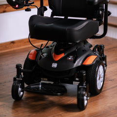 SuperHandy GoRide CRX Power Wheelchair - 300 lb Capacity, Mid-Wheel Drive, 12.8 Mile Range - GUT171