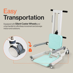 SuperHandy GoRise TX Patient Transfer Lift 500 lb Capacity, Ergonomic Support - GUT169