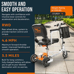 SuperHandy Electric Folding Mobility Scooter Plus with Enhanced Design - GUT140