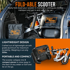 SuperHandy Electric Folding Mobility Scooter Plus with Enhanced Design - GUT140