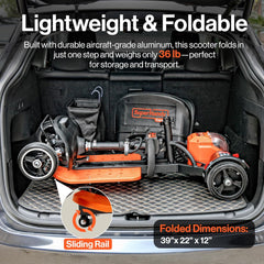 SuperHandy Passport Prime Mobility Scooter, 48V Li-Ion Battery, Supports up to 330 lb - GUT177