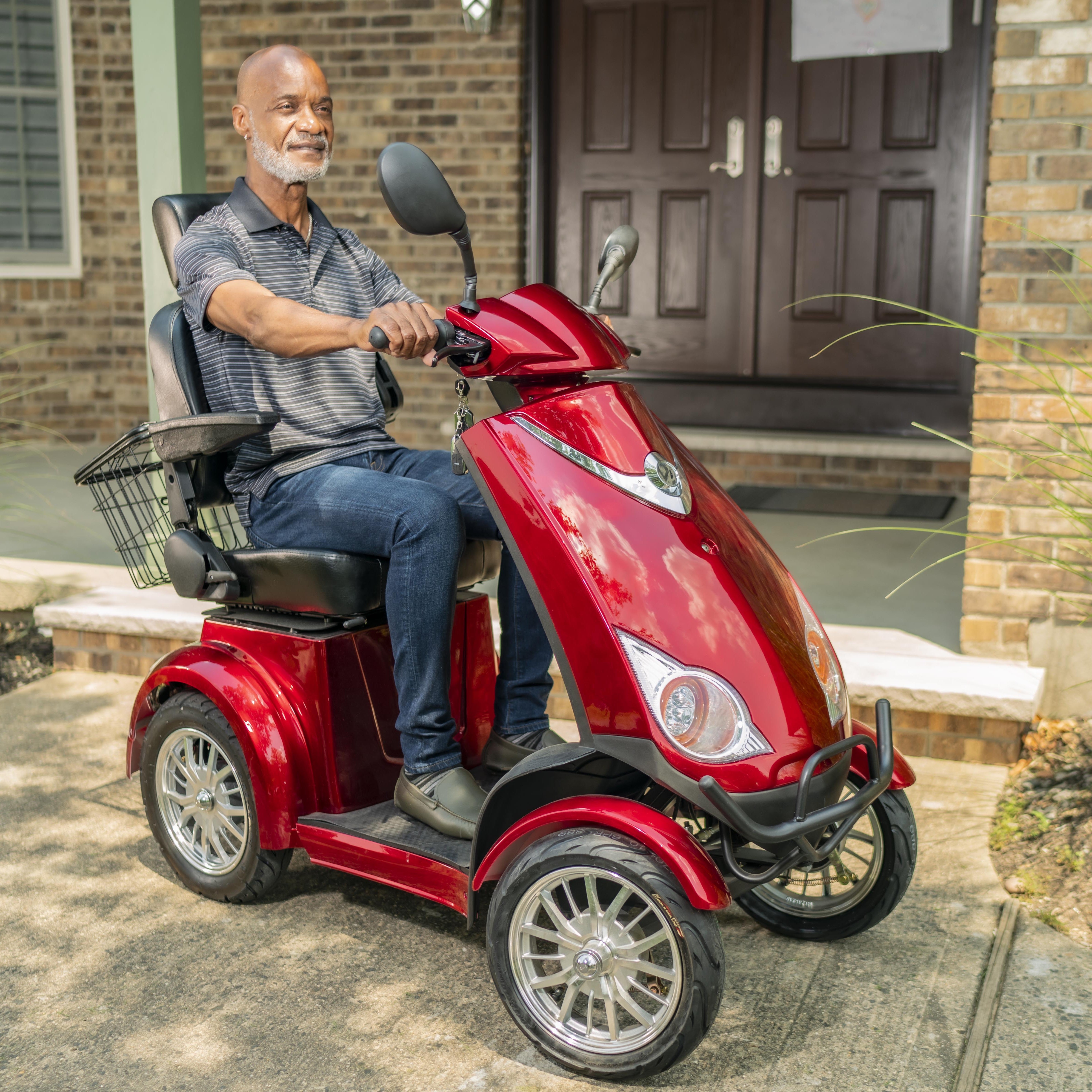 JYD-Imports Red Elephant Heavy-Duty Mobility Scooter - JYD-RES