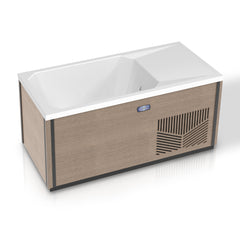 ANZZI Iroquois 67 in. 1-Person Mono-Jet All-in-One Cold Plunge Ice Bath/Hot Tub with Built-in Chiller/Heater in Chestnut - CP-CH6732N