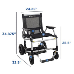 Journey Zoomer® Lightweight Folding Power Chair - 9017BL*